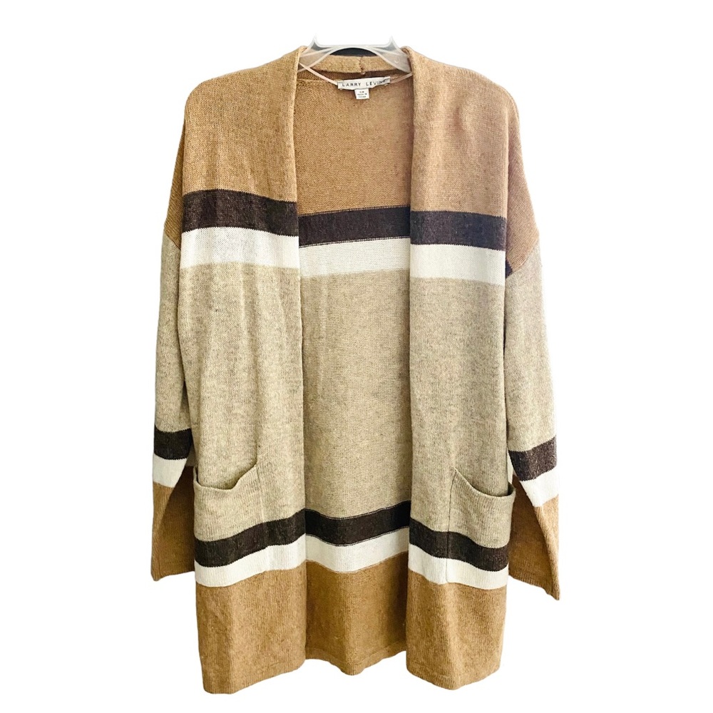 Larry Lavine Stripped Long Cardigan